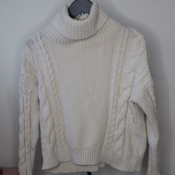 Madewell Sweaters - Madewell Knit Cowl Neck Sweater Cream SMALL